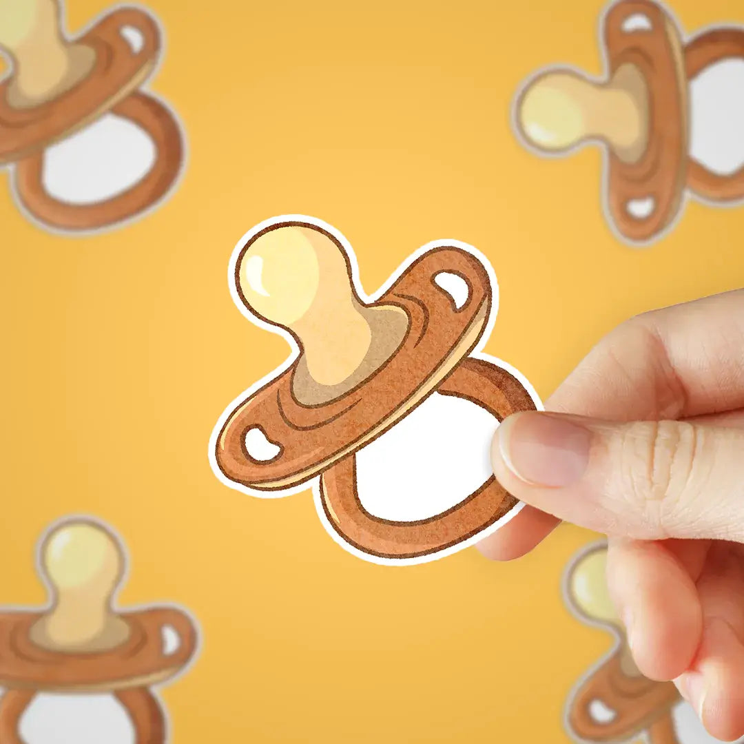 Orange Pacifier Sticker