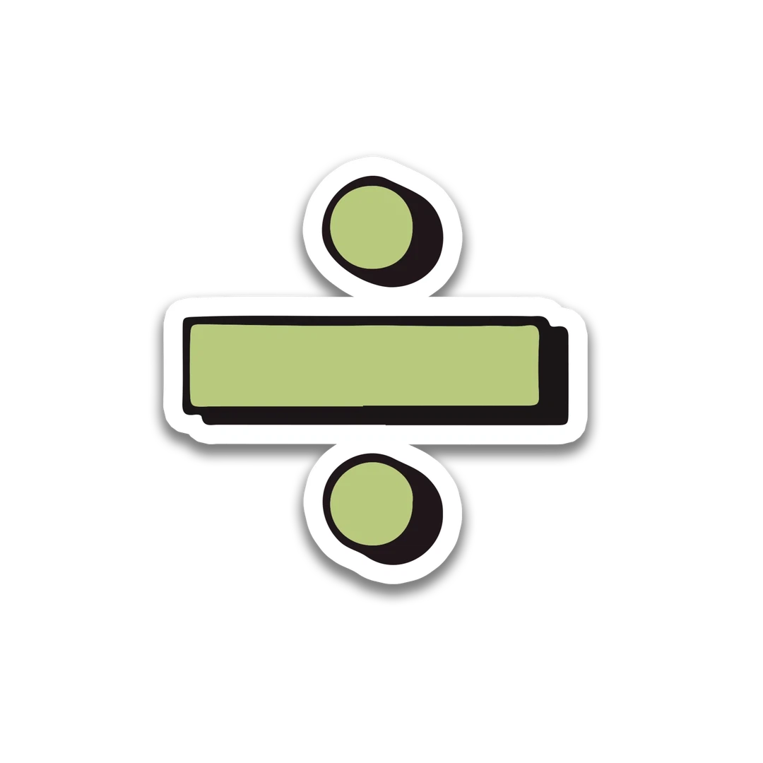 Division Symbol Sticker