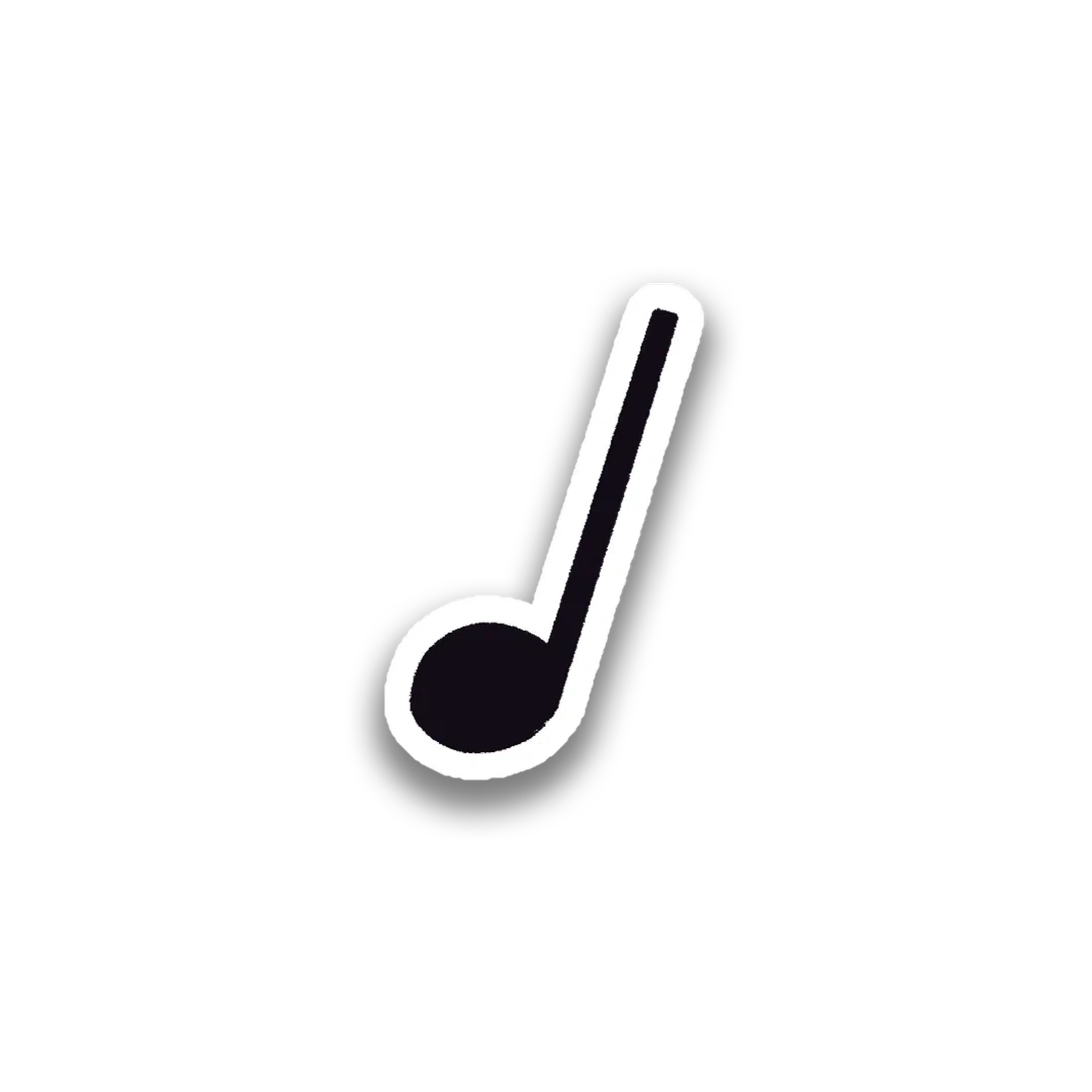 Quarter Note Sticker