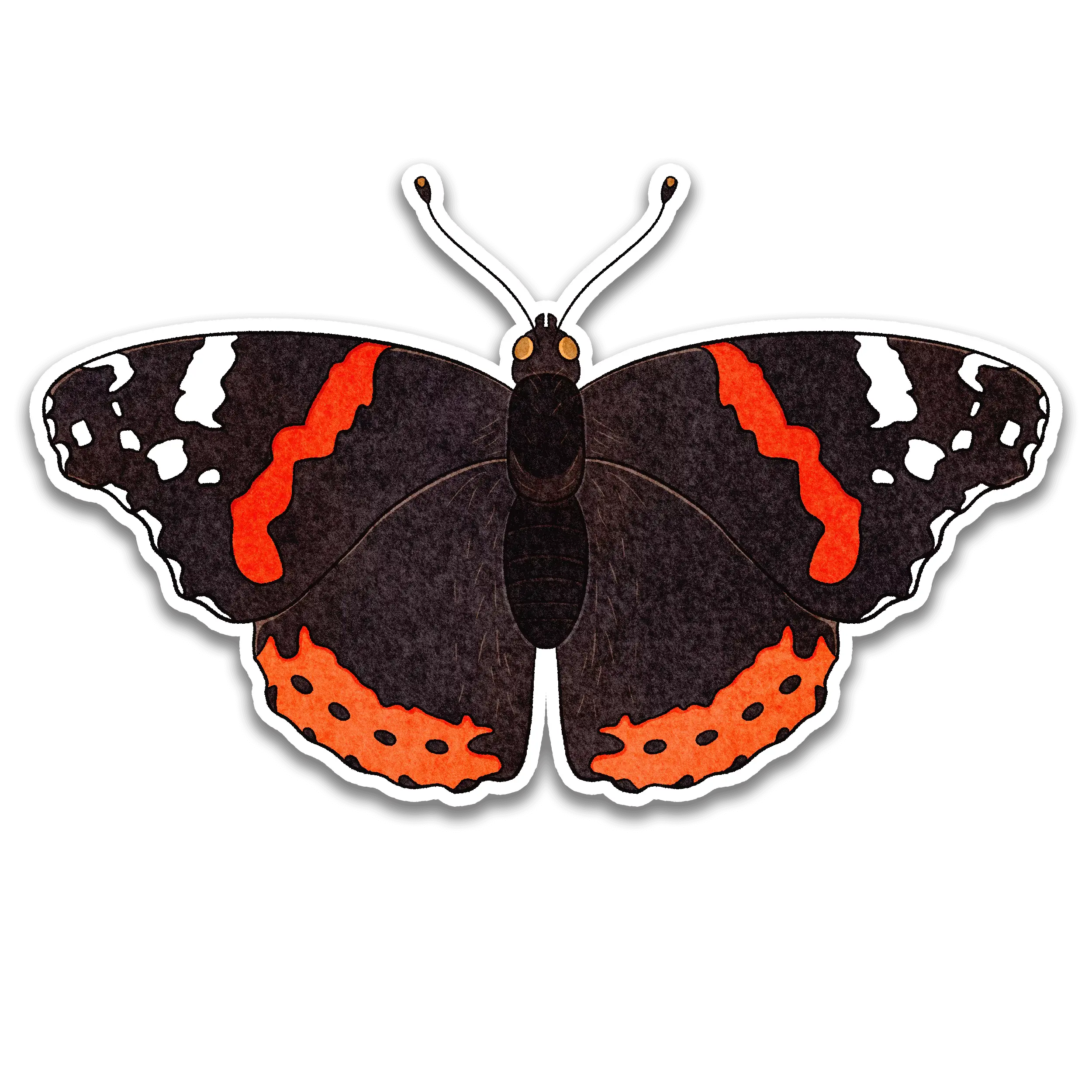 Red Admiral Butterfly Sticker
