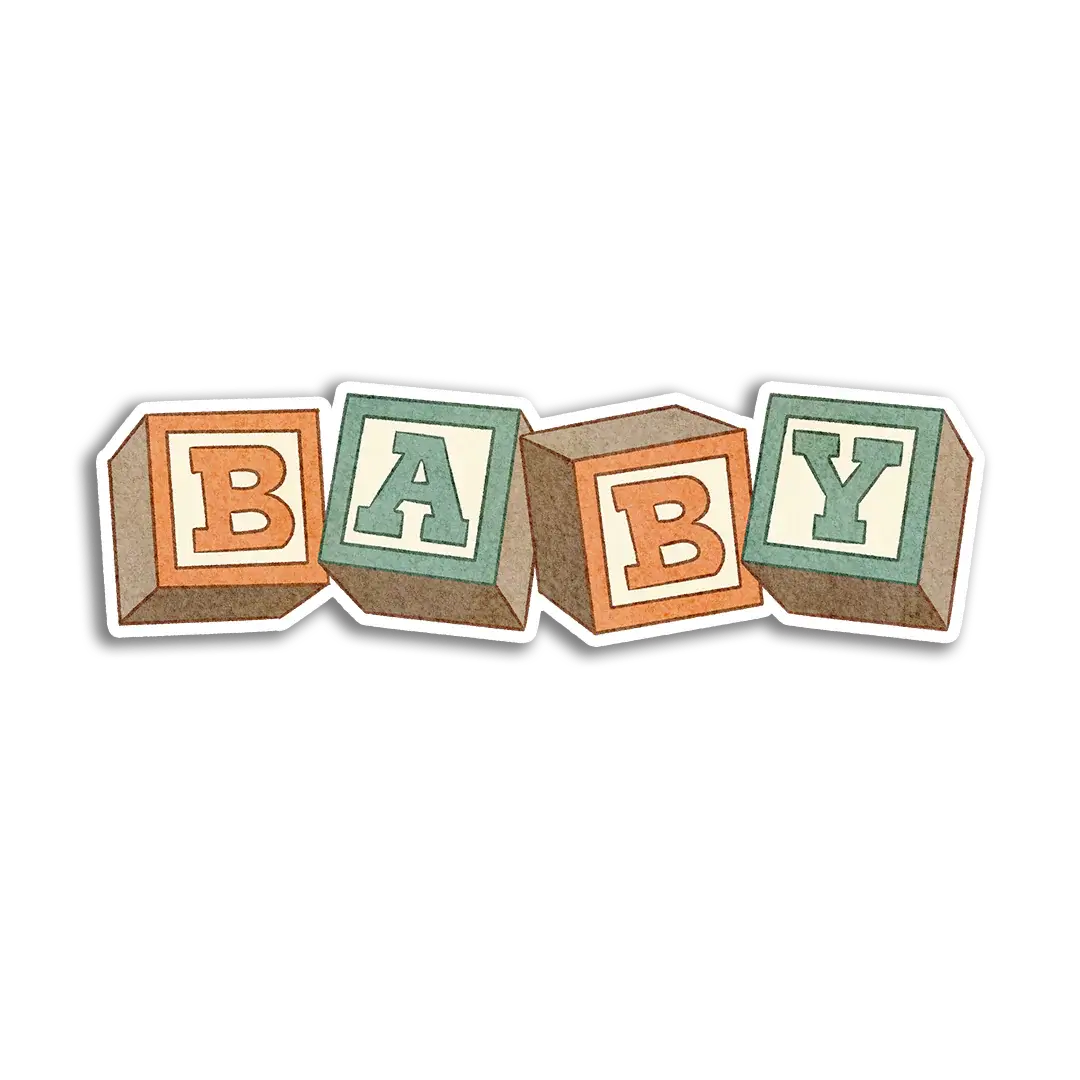 Baby Alphabet Blocks Sticker