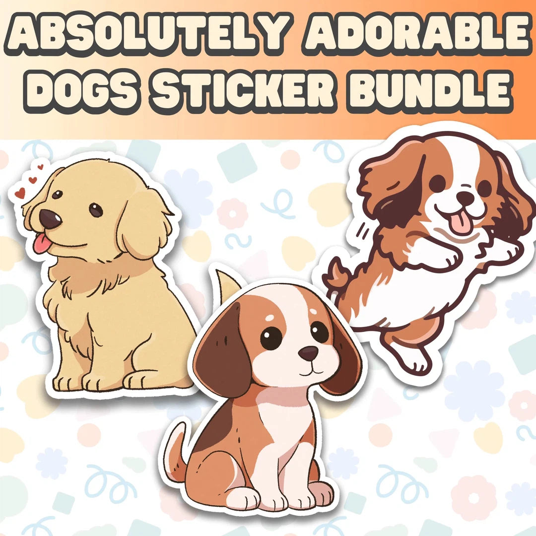 Absolutely Adorable Dogs Sticker  Bundle