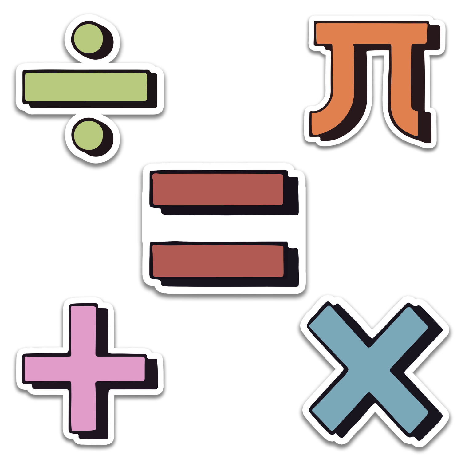 Math Symbols Stickers