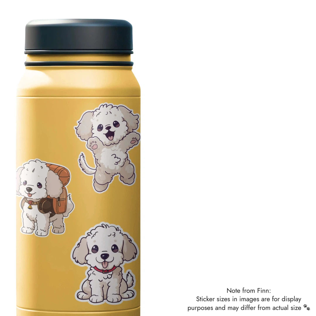 Finn, Hiking Finn, Jumping Finn on a water bottle mockup