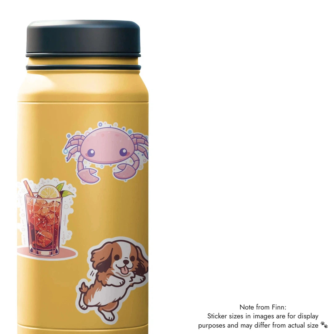 Crab, Spaniel, Iced Tea Sticker Mockup