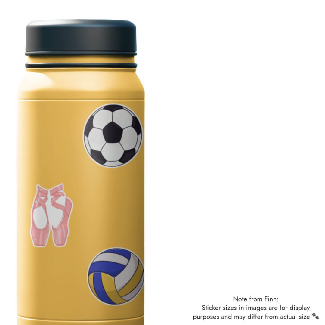 Ballet Shoes Sticker Water Bottle Mockup 