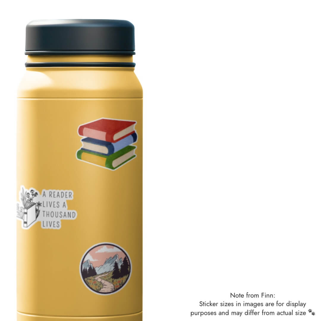 A Reader Lives A Thousand Lives Sticker Mockup