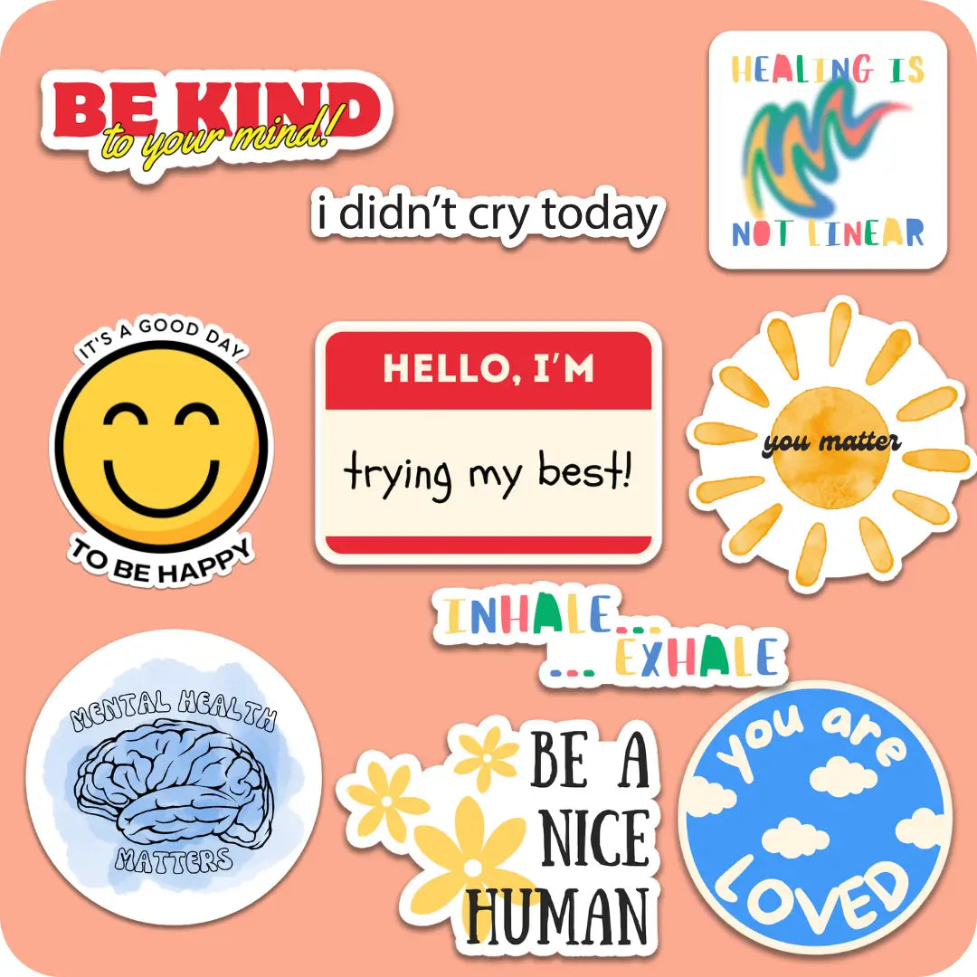 Mental Health Stickers - 10 Pack