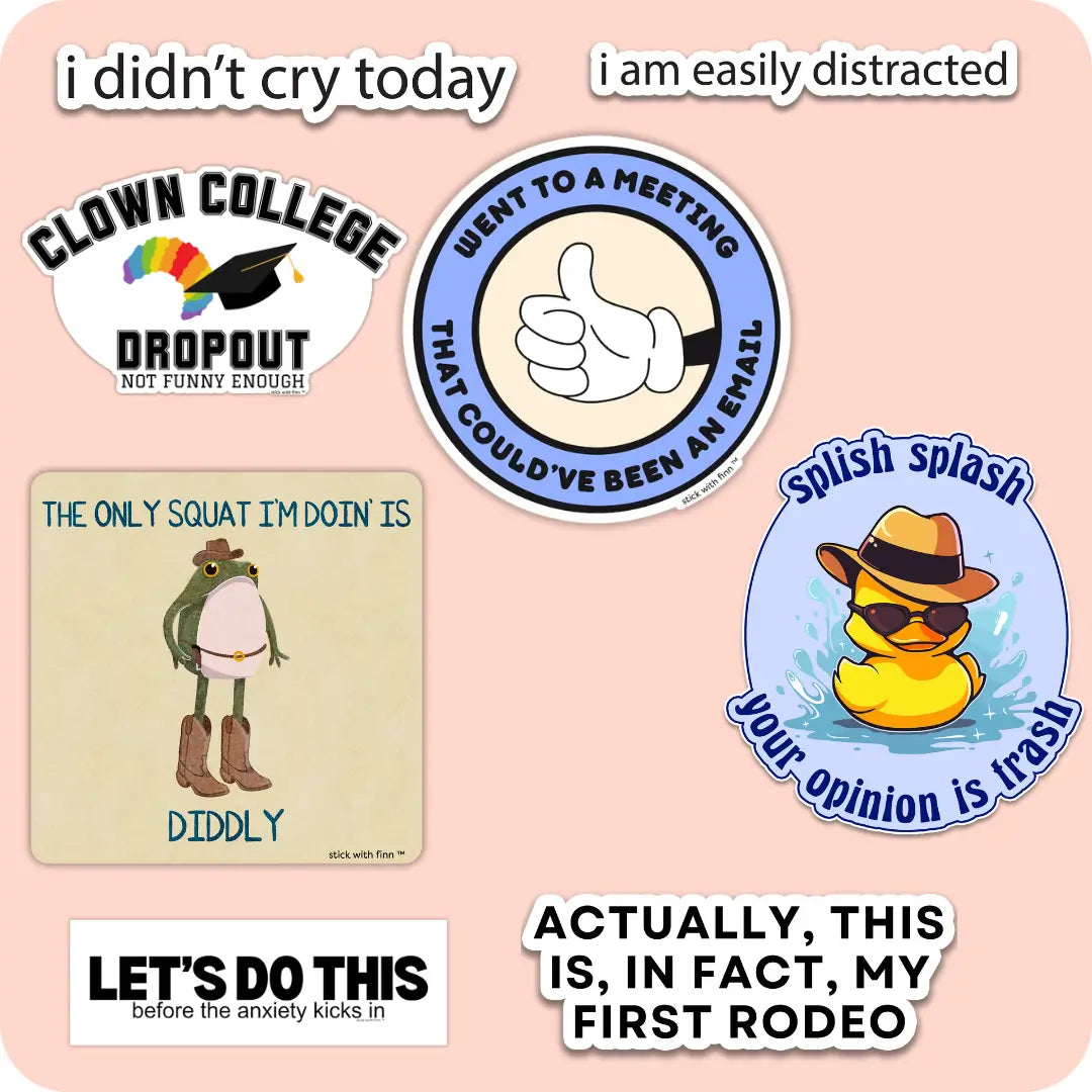 Funny Stickers - 8 Pack