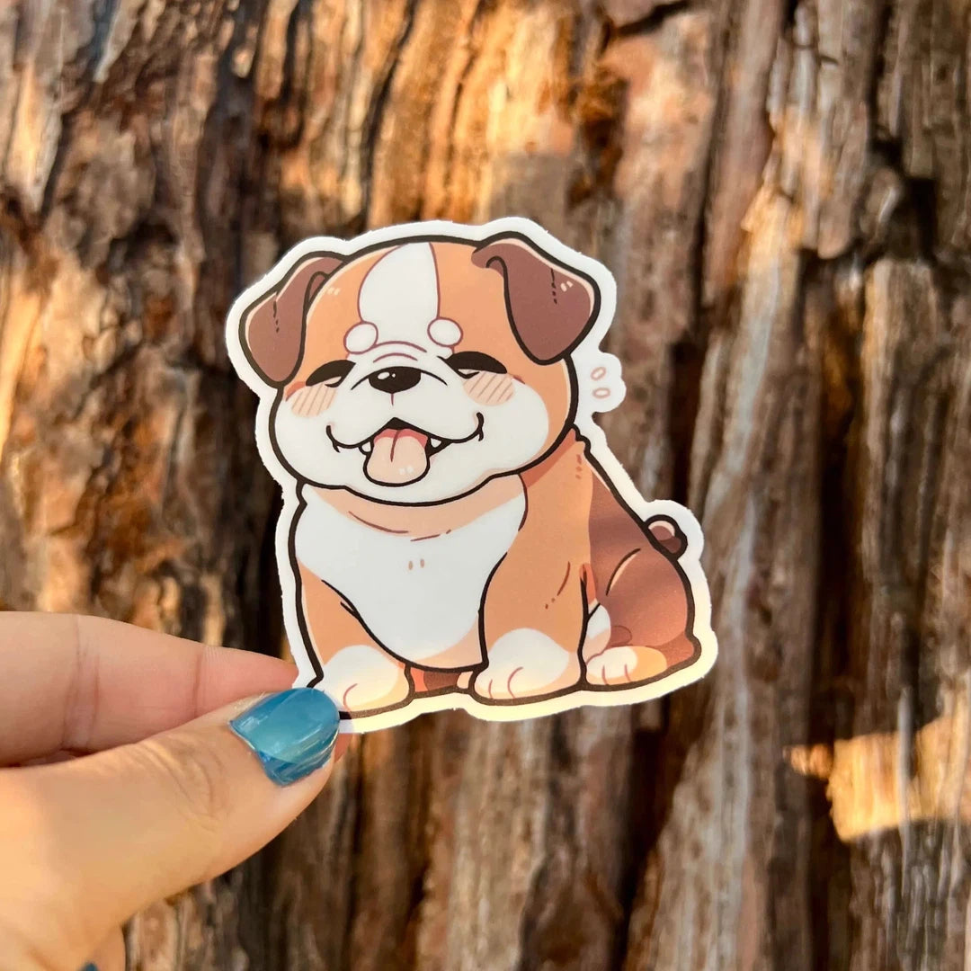 Brown Bulldog Sticker