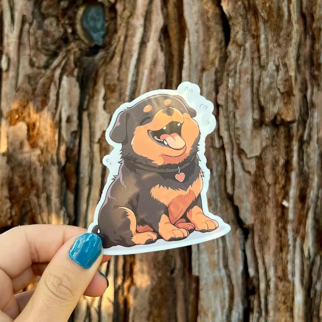 Brown Rottweiler Sticker