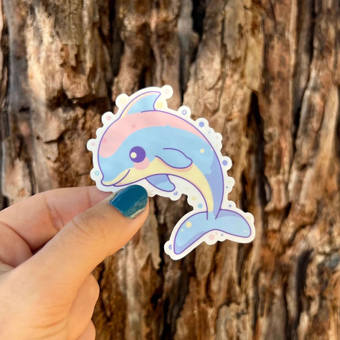 Cute Blue Dolphin Sticker