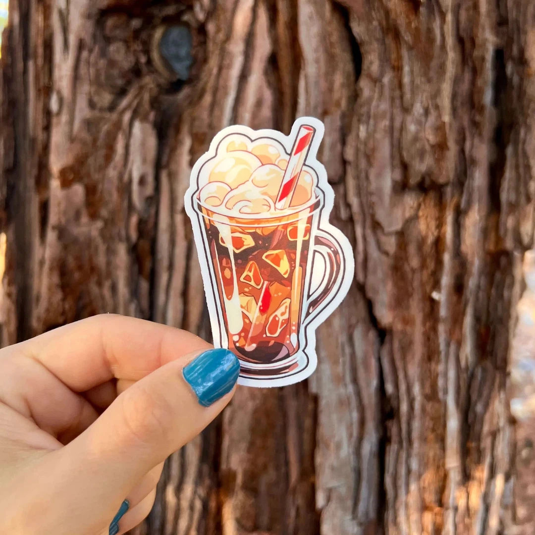 Brown Root Beer Float Sticker