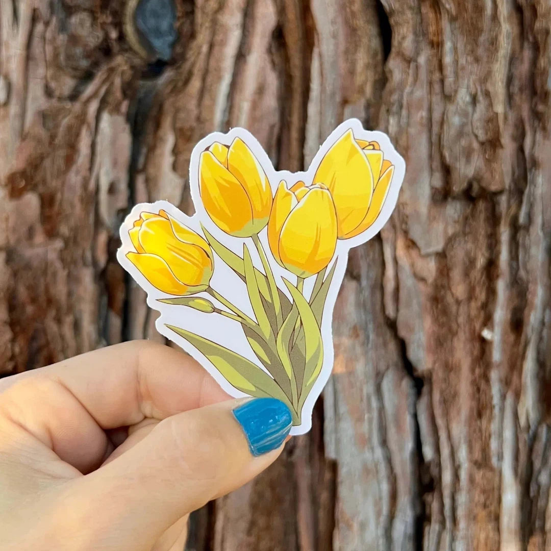 Yellow Tulips Sticker