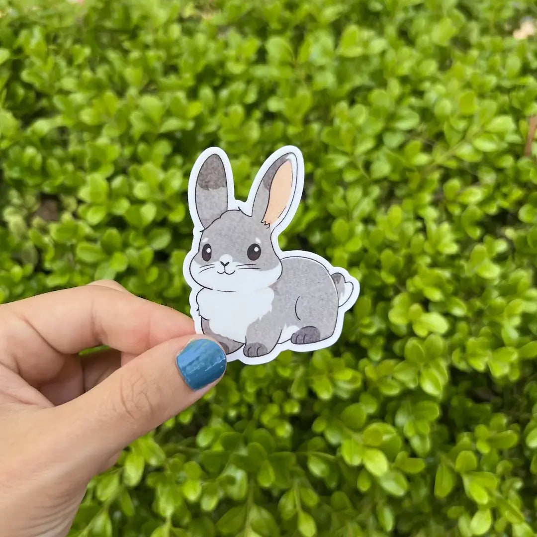 Grey Cottontail Rabbit Sticker