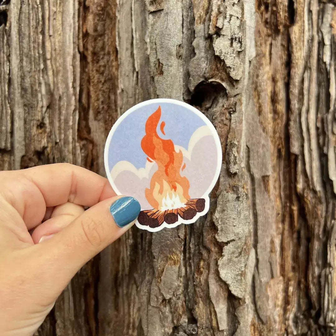 Cloudy Campfire Sticker