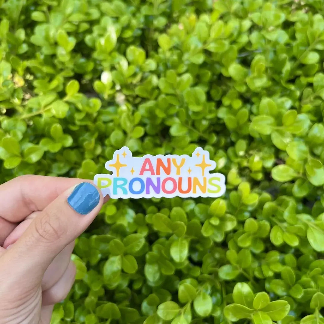 Any Pronouns Pride Sticker