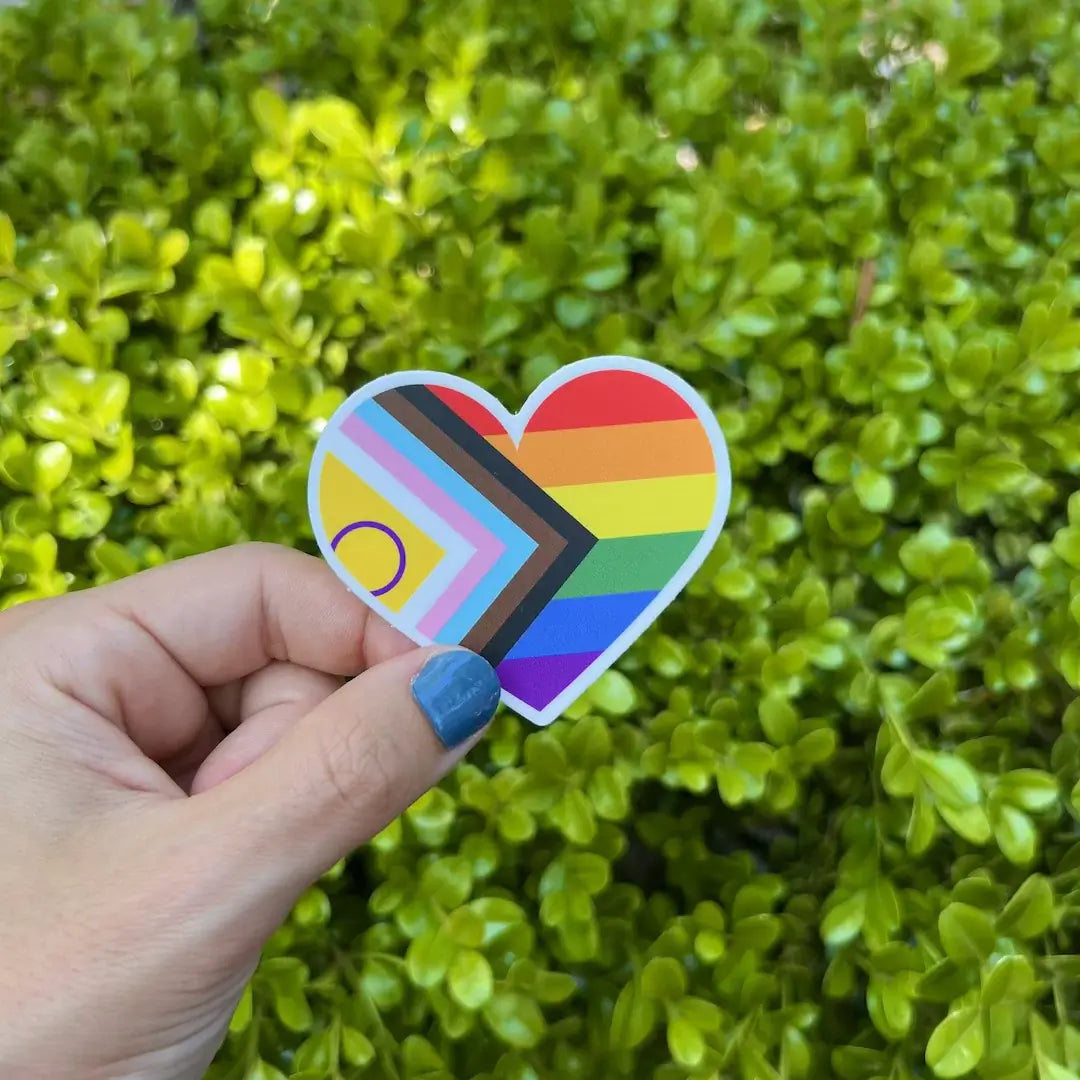 Intersex Inclusive Heart Sticker
