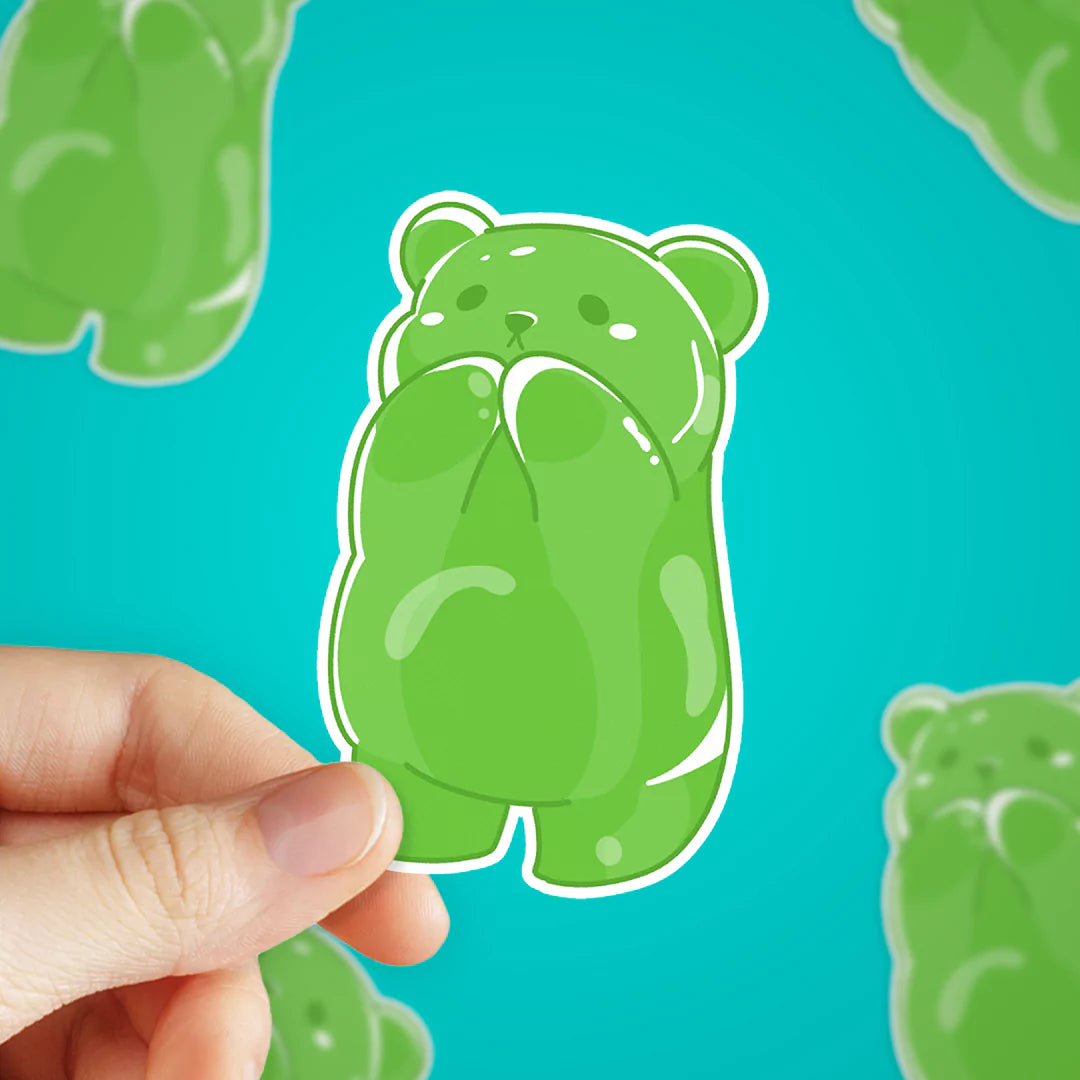 Green Gummy Bear Sticker