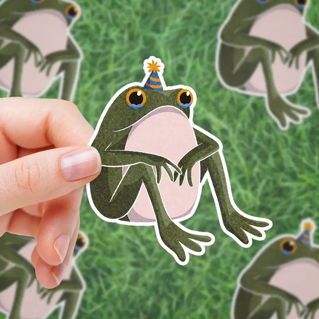 Existential frog sticker