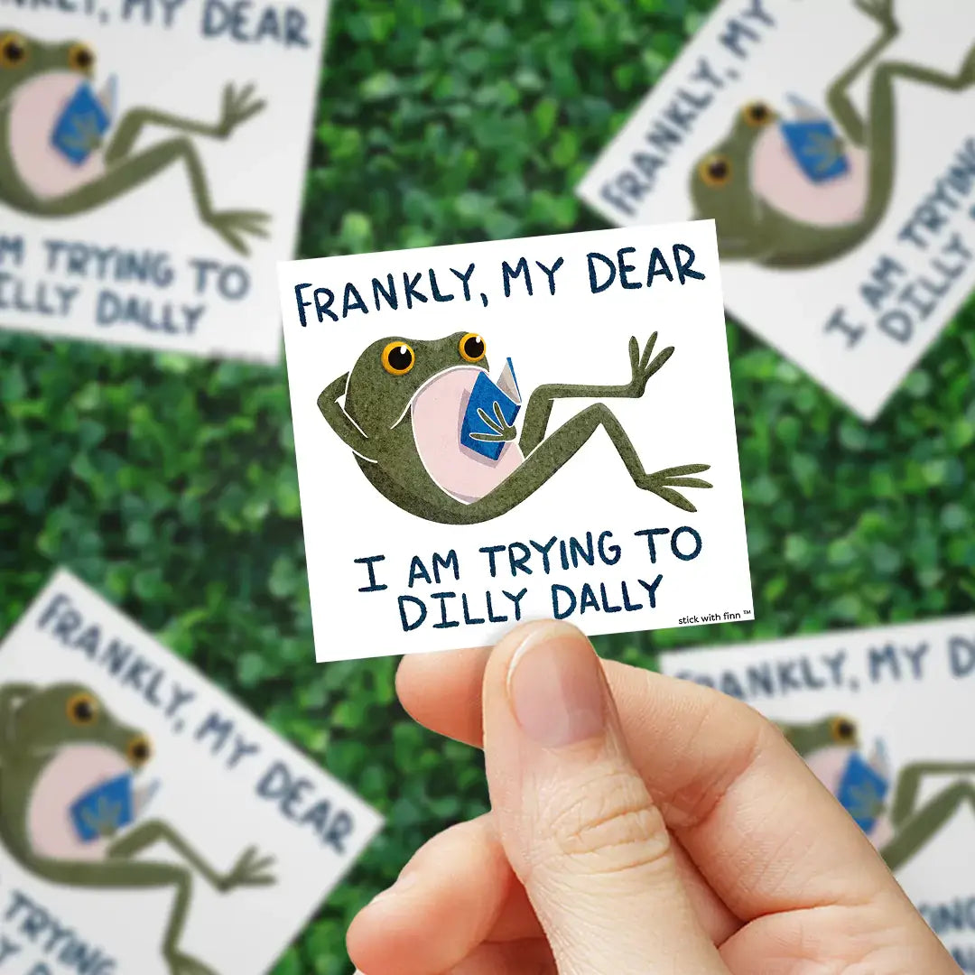 Dilly Dally Frogson Sticker