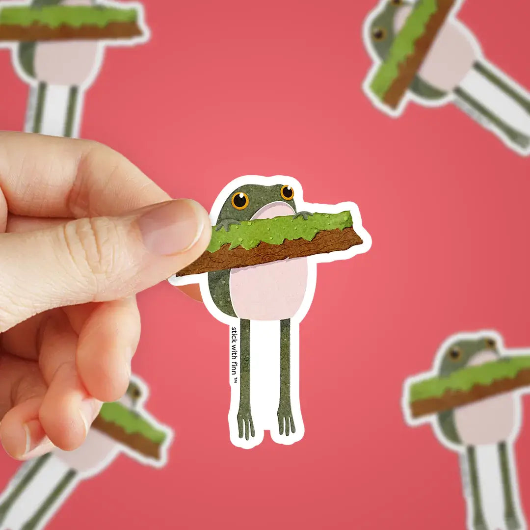 Hangin' in There Frogson Sticker