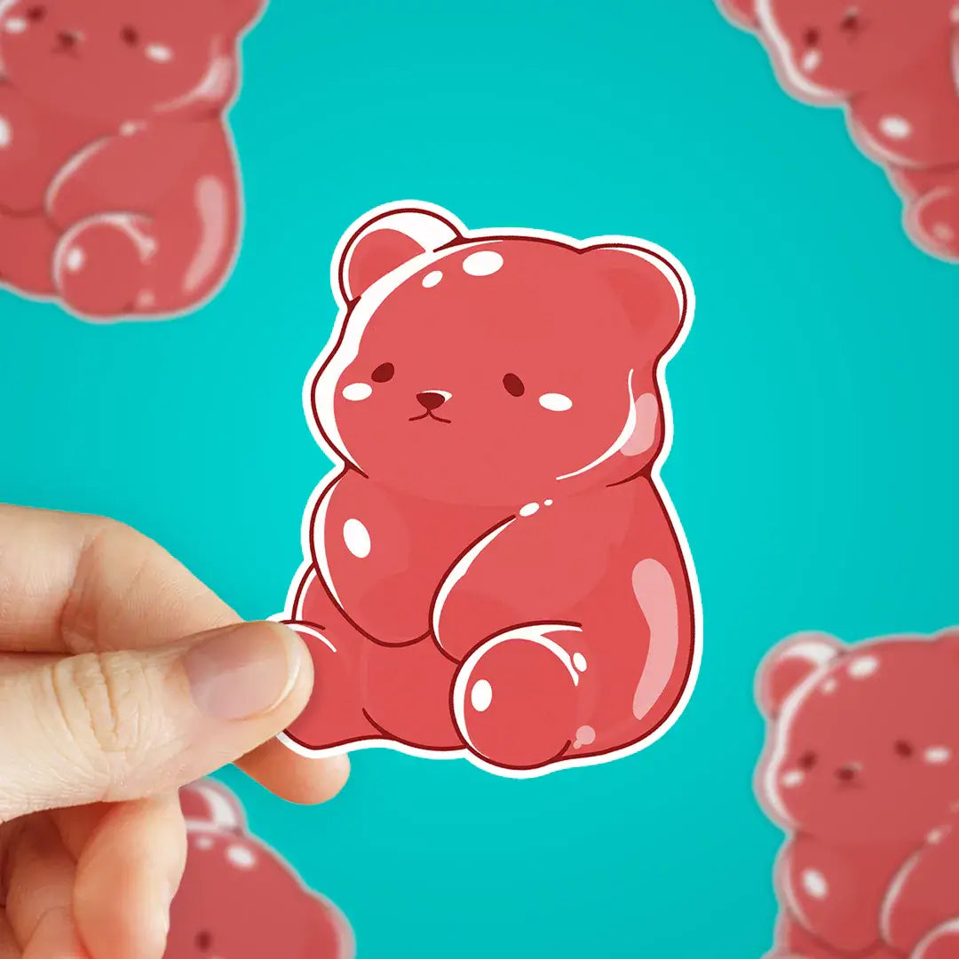 Red Gummy Bear Sticker