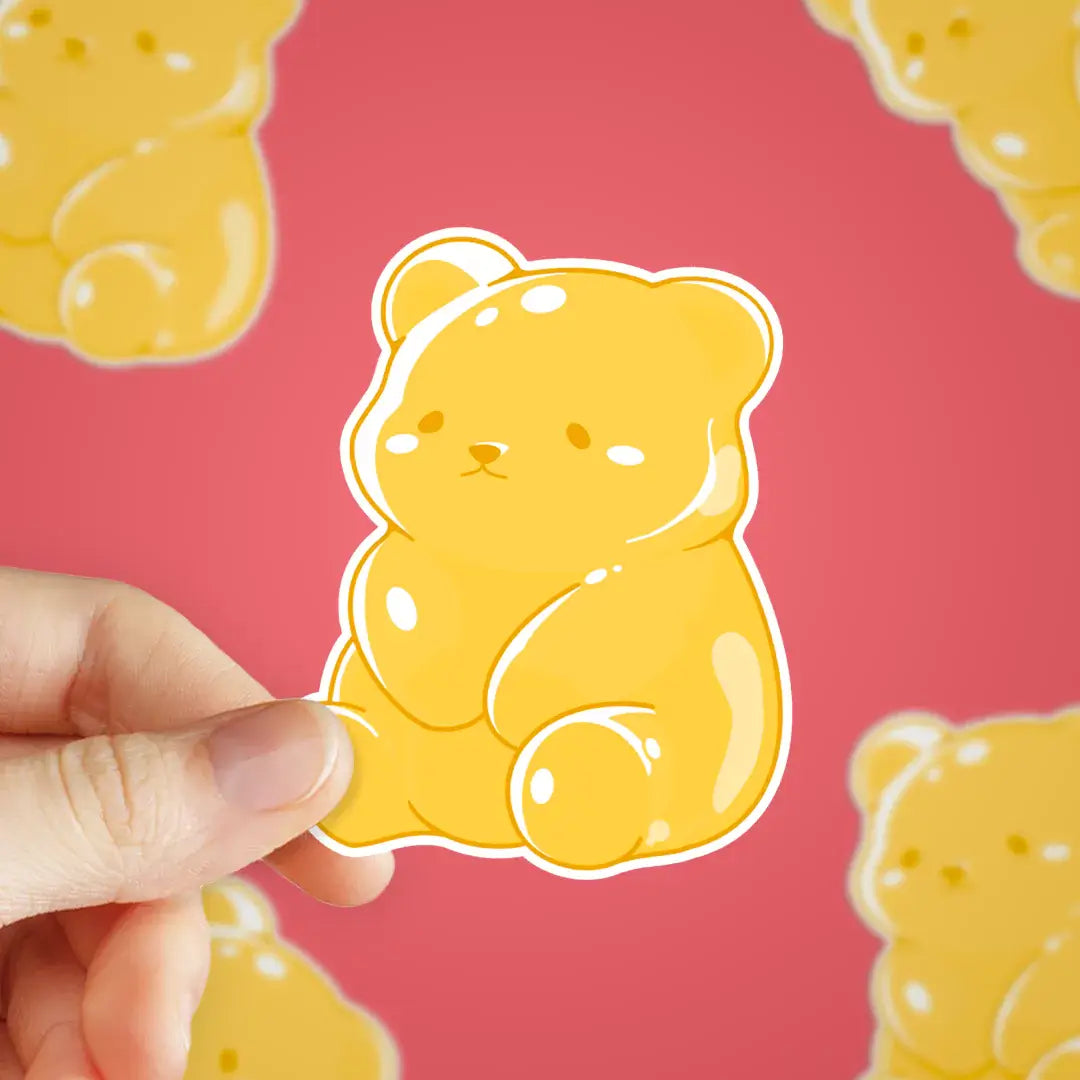 Yellow Gummy Bear Sticker