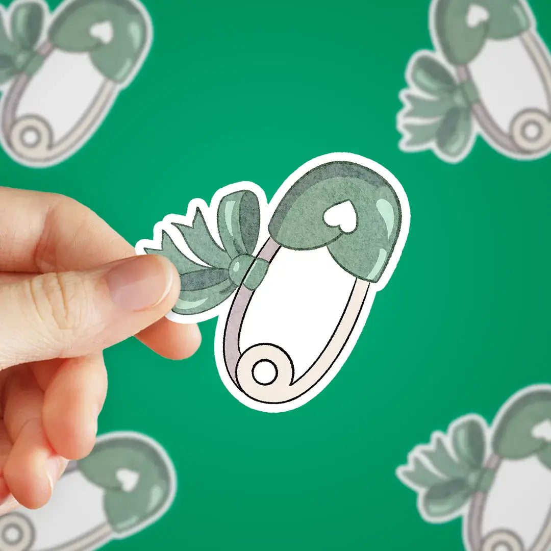 Green Diaper Pin Sticker