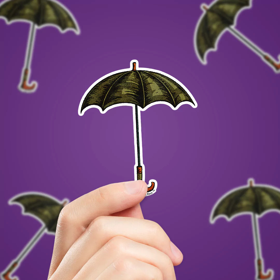 cozy umbrella brown sticker