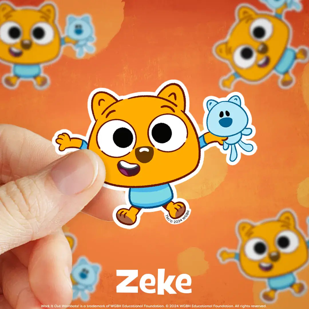 Zeke Sticker Work it Out Wombats!