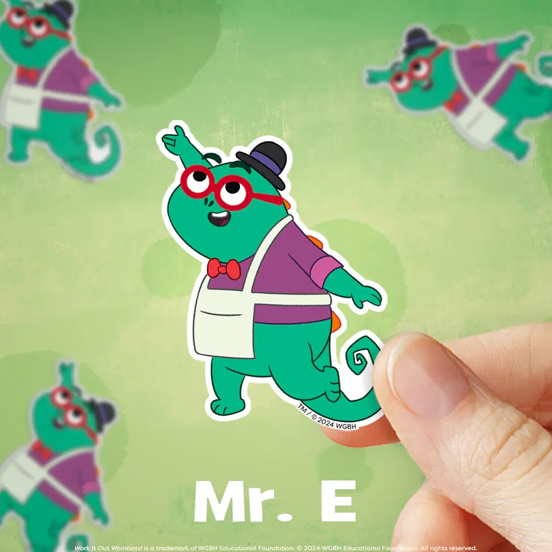 Mr. E Sticker Green Iguana