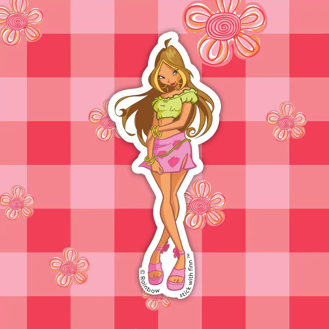 Winx Club Flora Main Dress Sticker