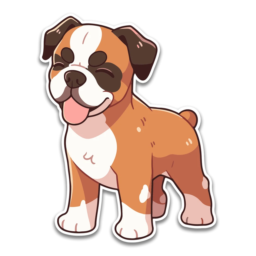 Cute Boxer Sticker