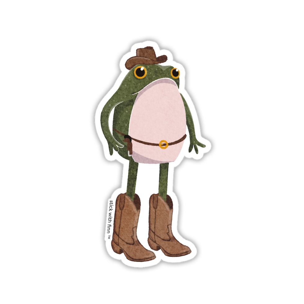 Cowboy Frog Sticker