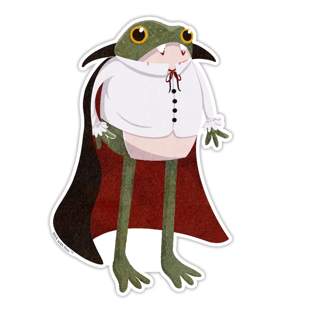 Dracula Frogson Sticker