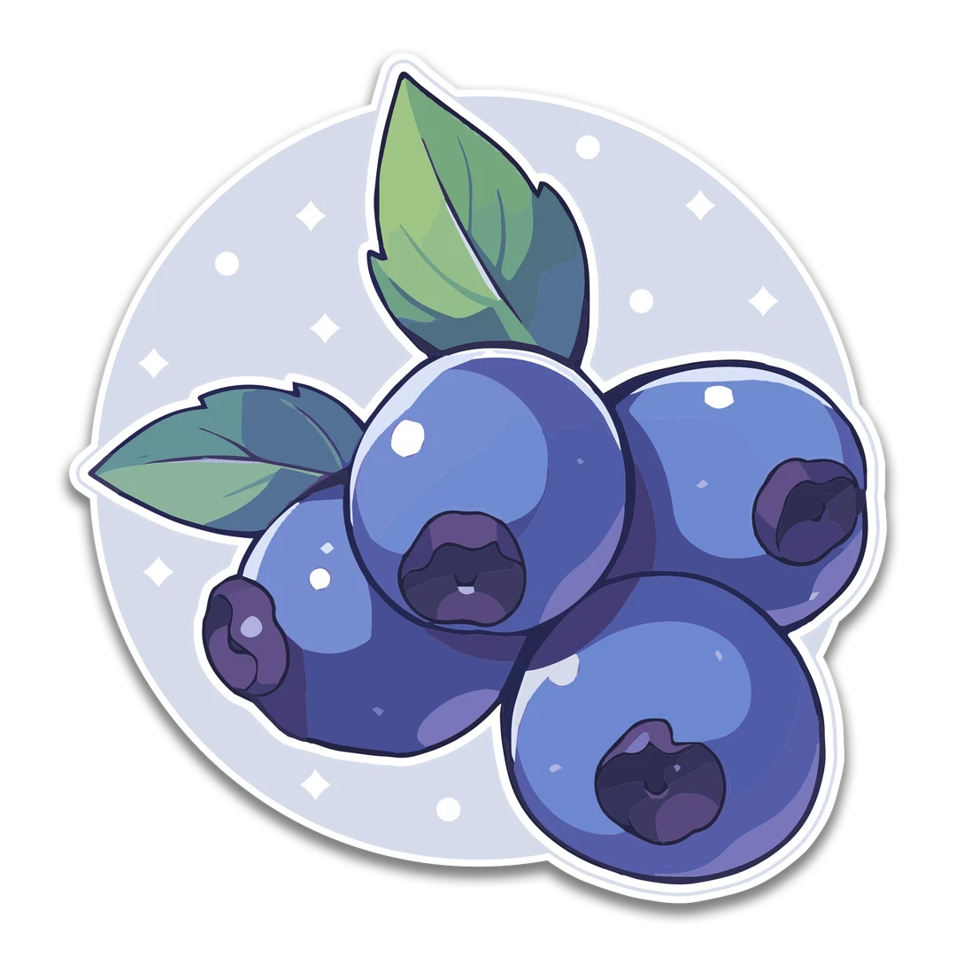 Blue Blueberries Sticker