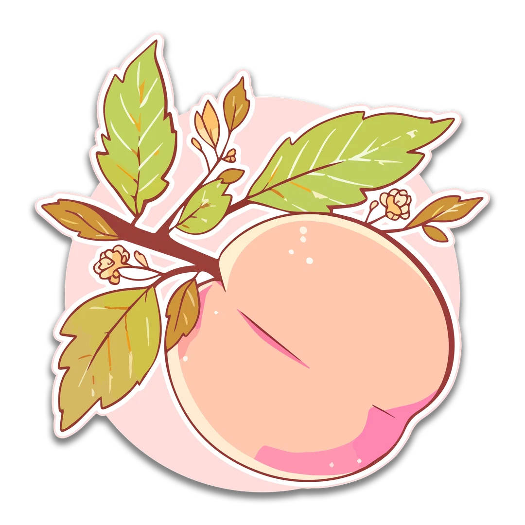 Pink Peach Sticker