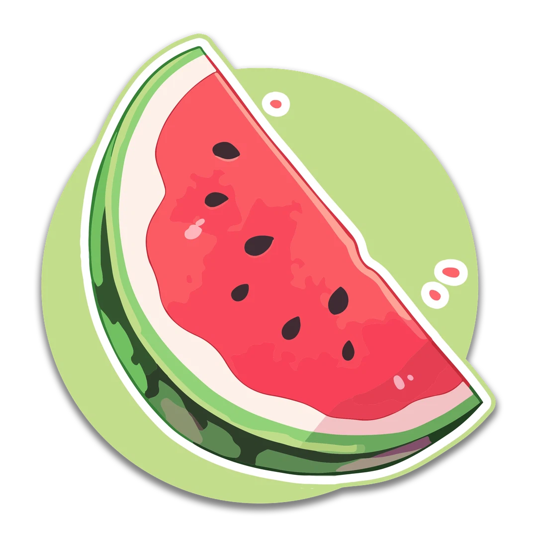 Red Watermelon Slice Sticker