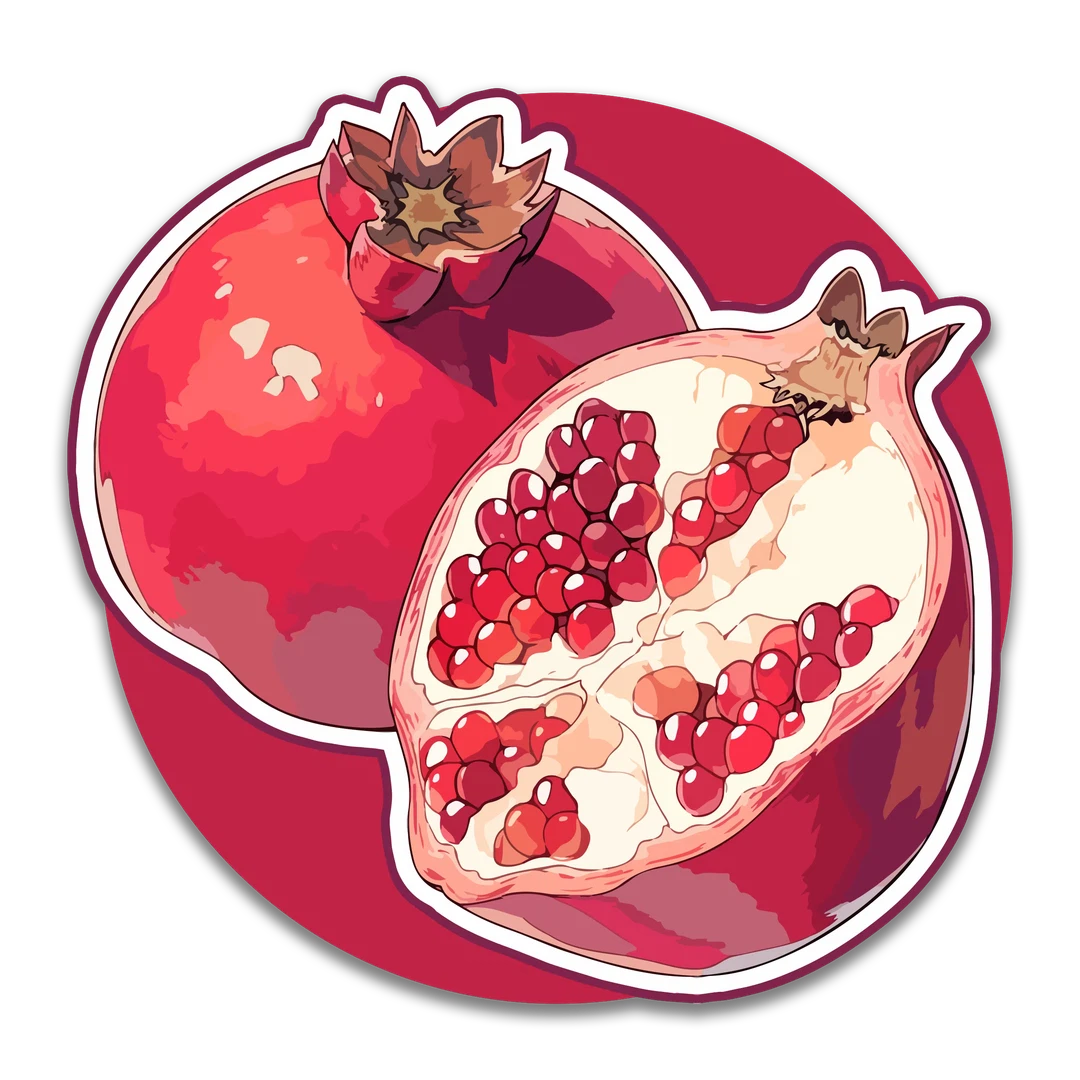 Red Pomegranate Sticker