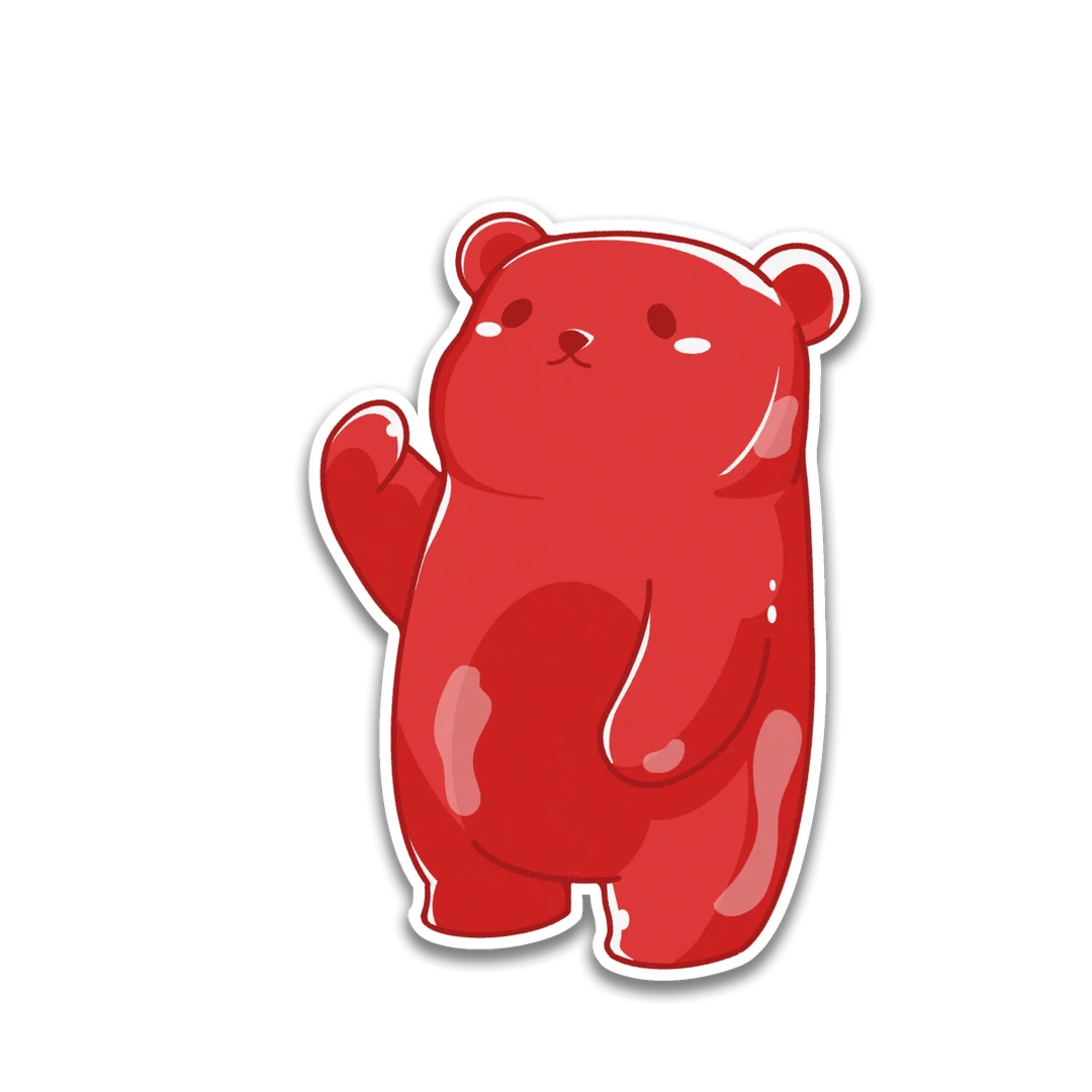 Red Gummy Bear Sticker