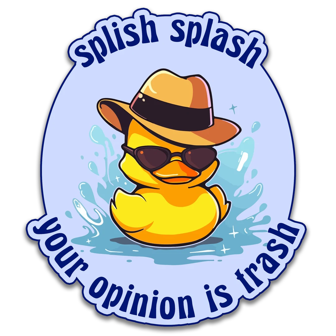 "Splish Splash" Duck Sticker