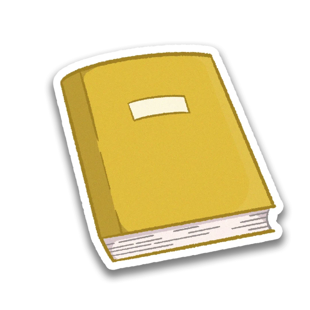 Yellow Textbook Sticker