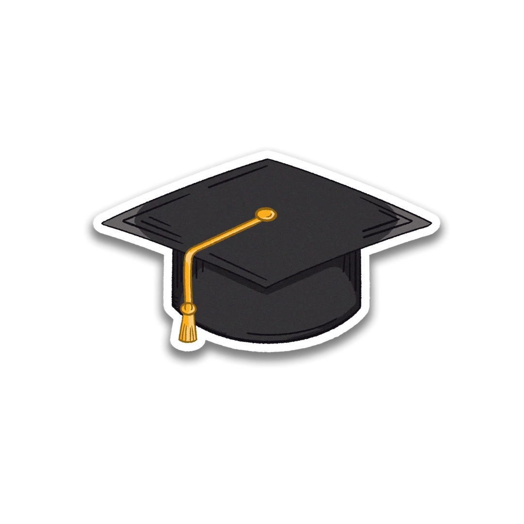 Graduation Cap Sticker