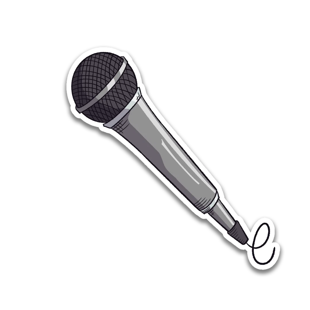 Black Microphone sticker