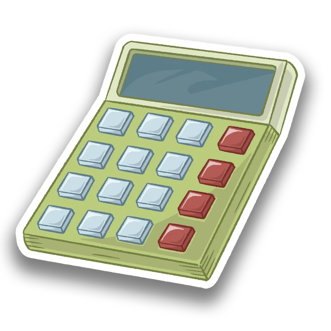 Green Calculator Sticker