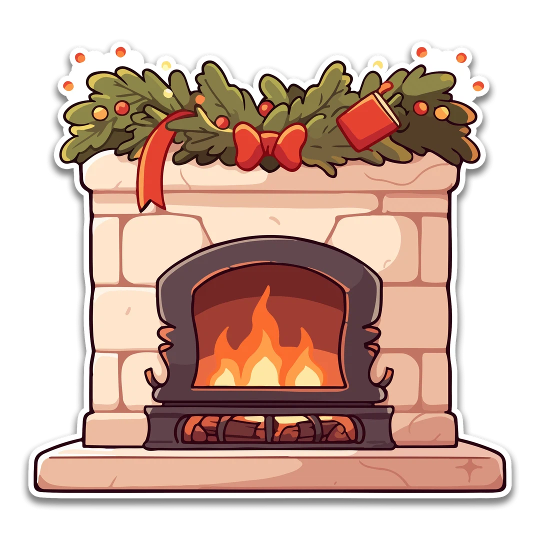 Fireplace Sticker