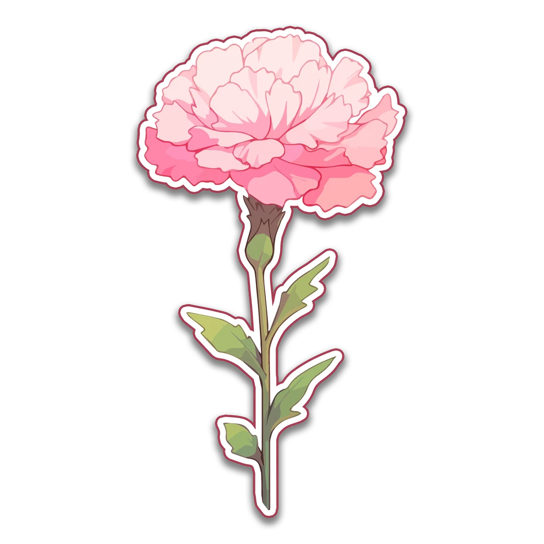 Pink Carnation Sticker
