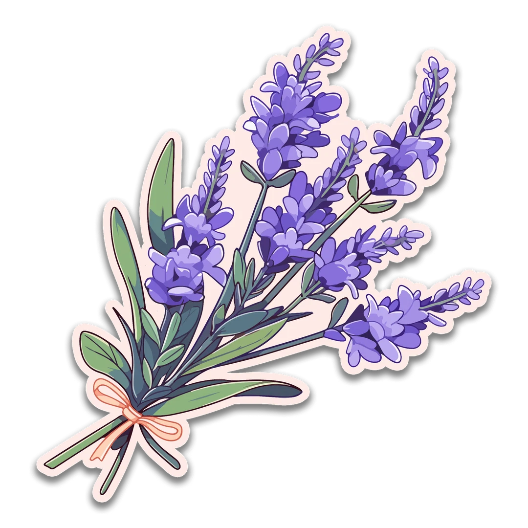 Purple Lavender Sticker