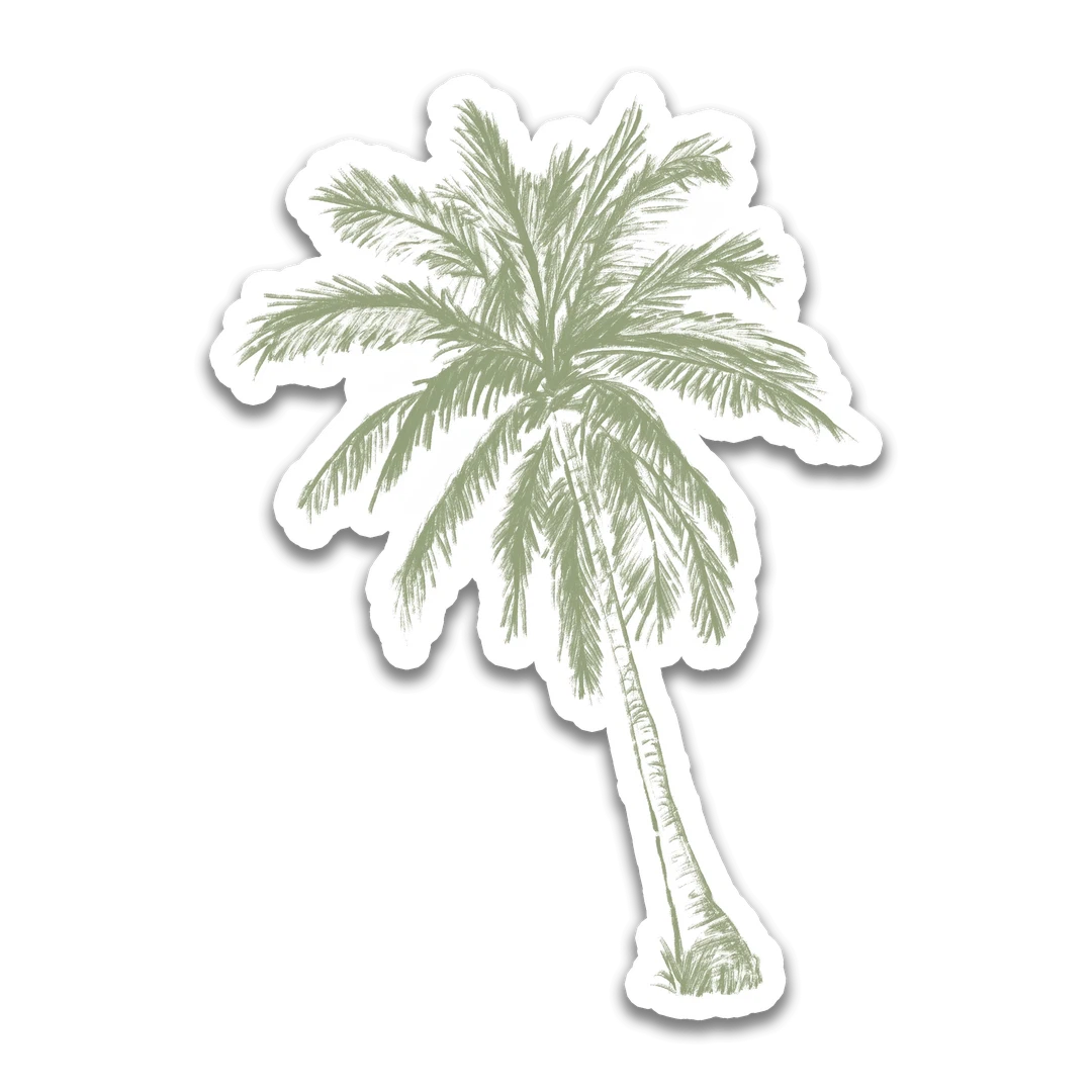 Green Palm Tree Sticker